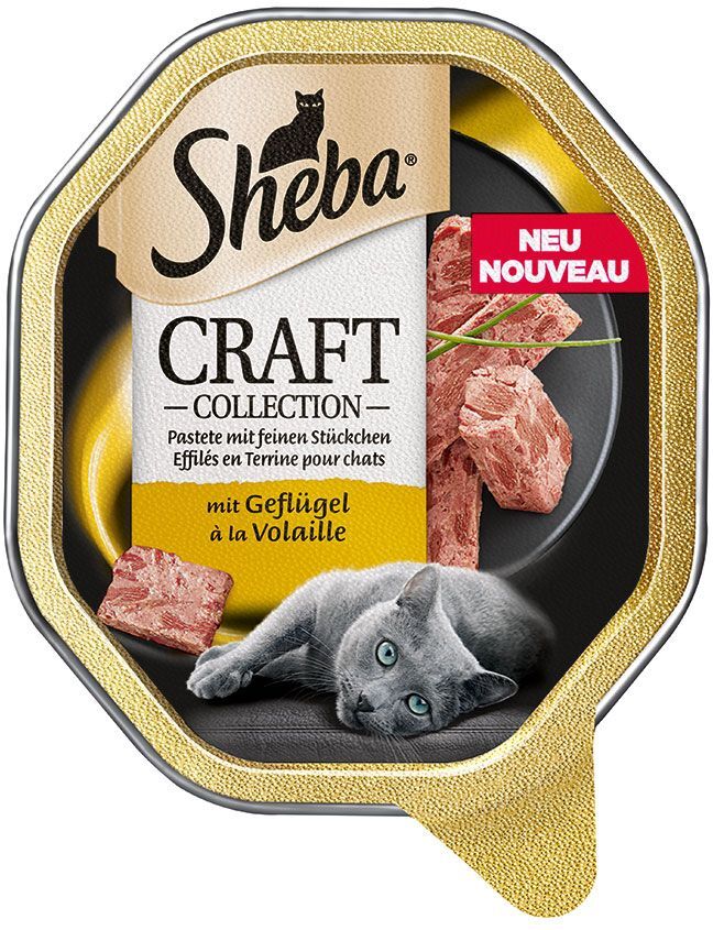 Sheba 22x85g Craft Collection Effilés en terrine volaille Sheba - Pâtée...