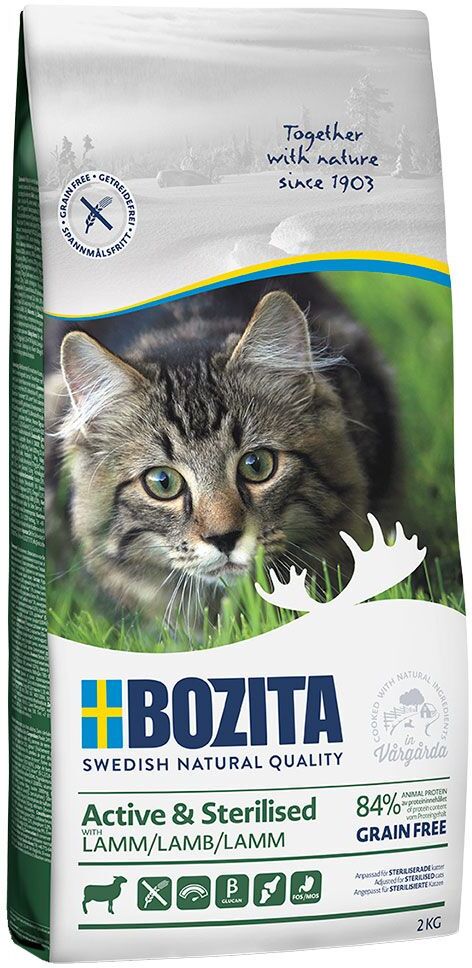 Bozita Active & Sterilised sans céréales agneau pour chat - 10 kg