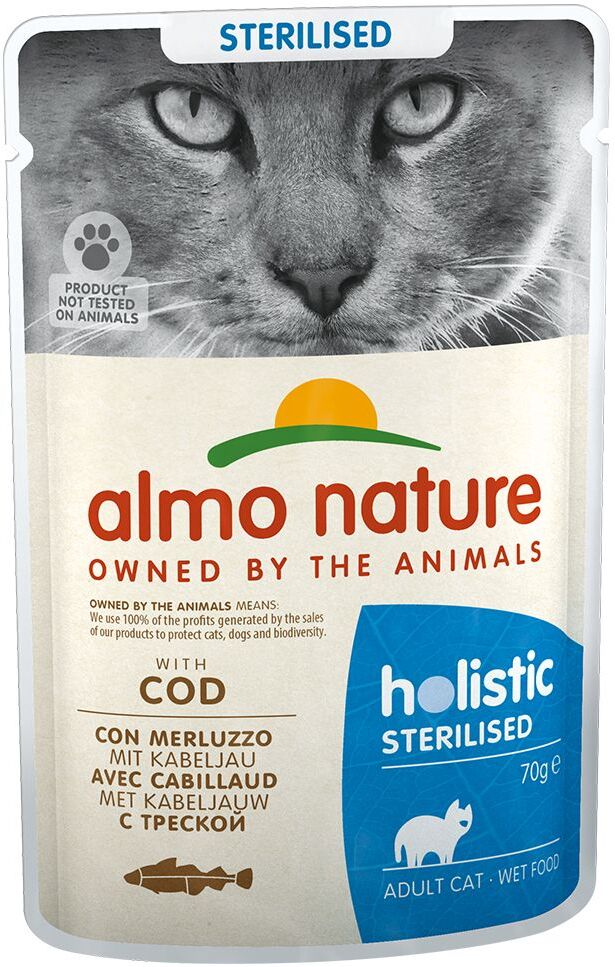 Almo Nature Holistic 6x70g Almo Nature Holistic Sterilised poulet - Pâtée pour Chat