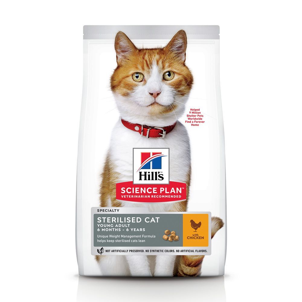 Hill's Science Plan Young Adult Sterilised poulet pour chat - 2 x 15 kg