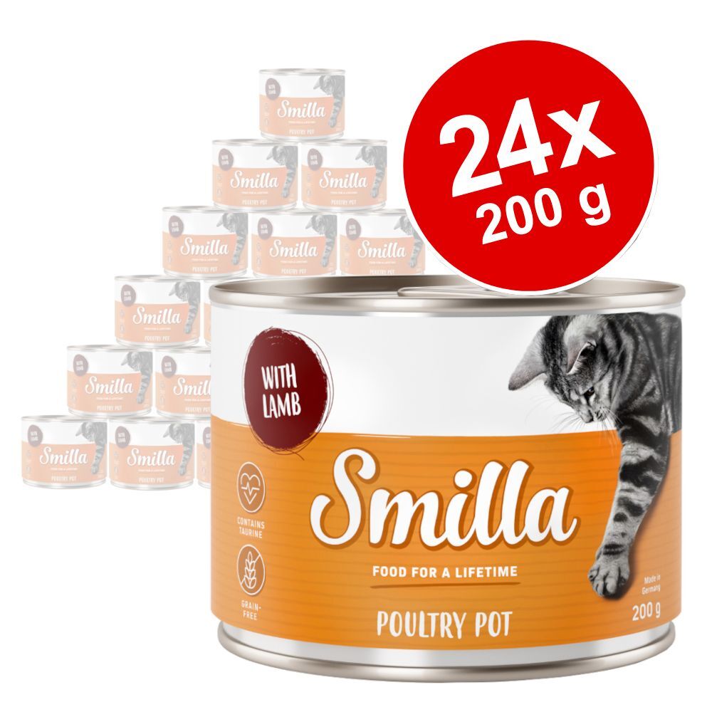 Smilla Lot de boîtes Smilla volaille 24 x 200 g pour chat - volaille, poisson