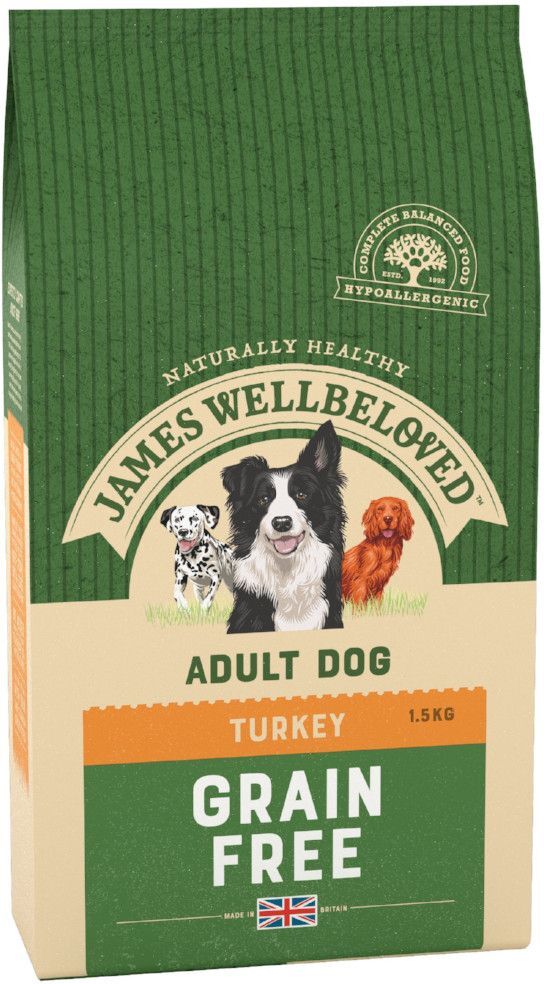 James Wellbeloved Adult sans céréales dinde, légumes - 10 kg