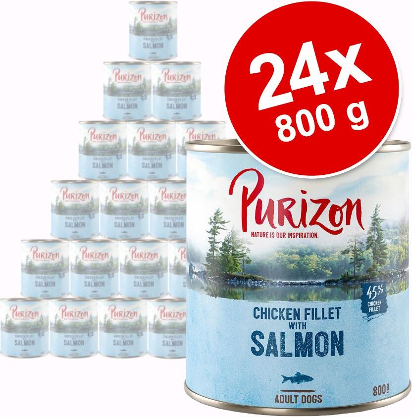 Purizon Adult 24 x 800 g pour chien - bœuf Black Angus, dinde,...