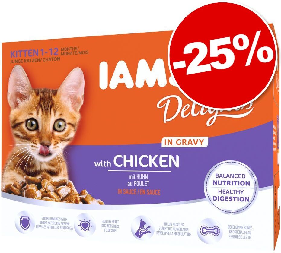 IAMS Sachets Iams 12 / 24 / 48 x 85 g pour chat : 25 % de remise ! -...