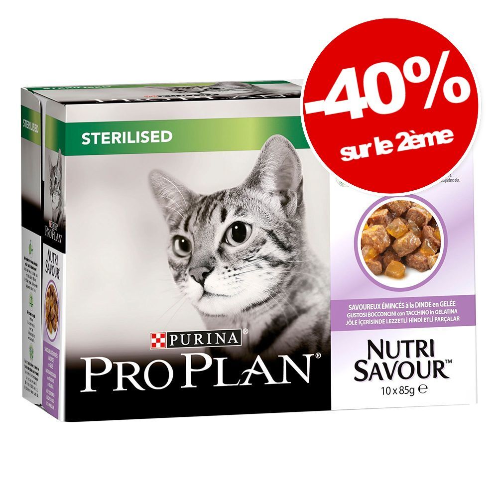 Pro Plan Sachets PURINA PRO PLAN 2 x 10 x 85 g pour chat : - 40 % sur le...