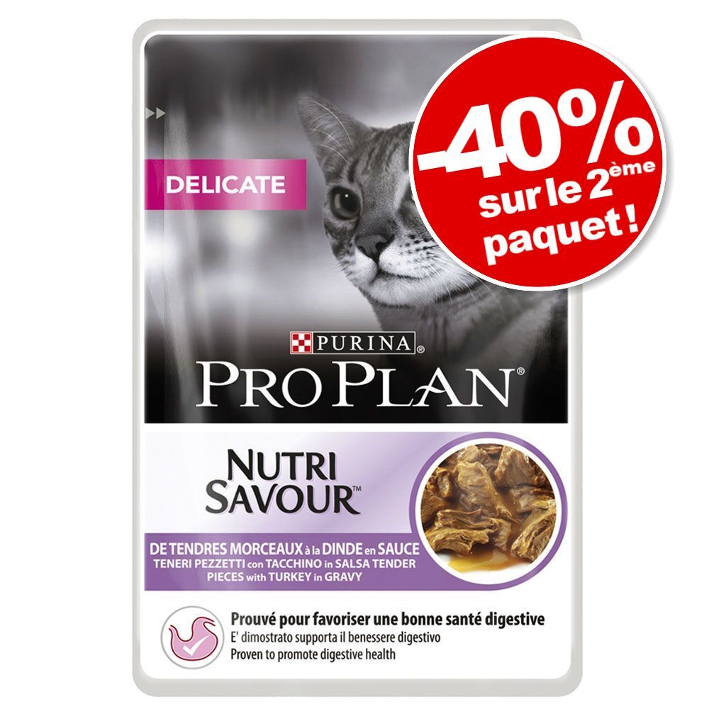 Pro Plan PURINA PRO PLAN 2 x 12 x 85 g pour chat : - 40 % sur le deuxième...