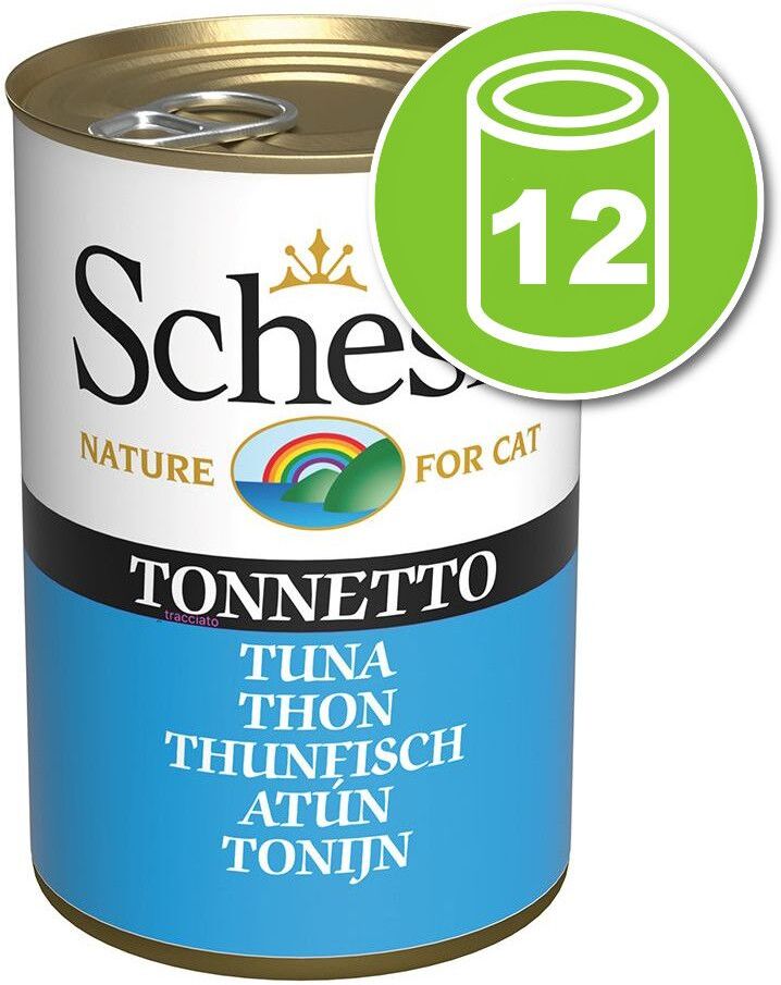 Schesir Lot de boîtes Schesir en gelée 12 x 140 g - thon, papaye en gelée