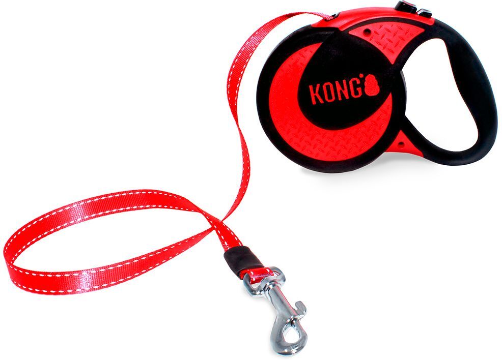 Kong Laisse KONG Explore, rouge pour chien - taille XL : jusqu'à 70 kg,...