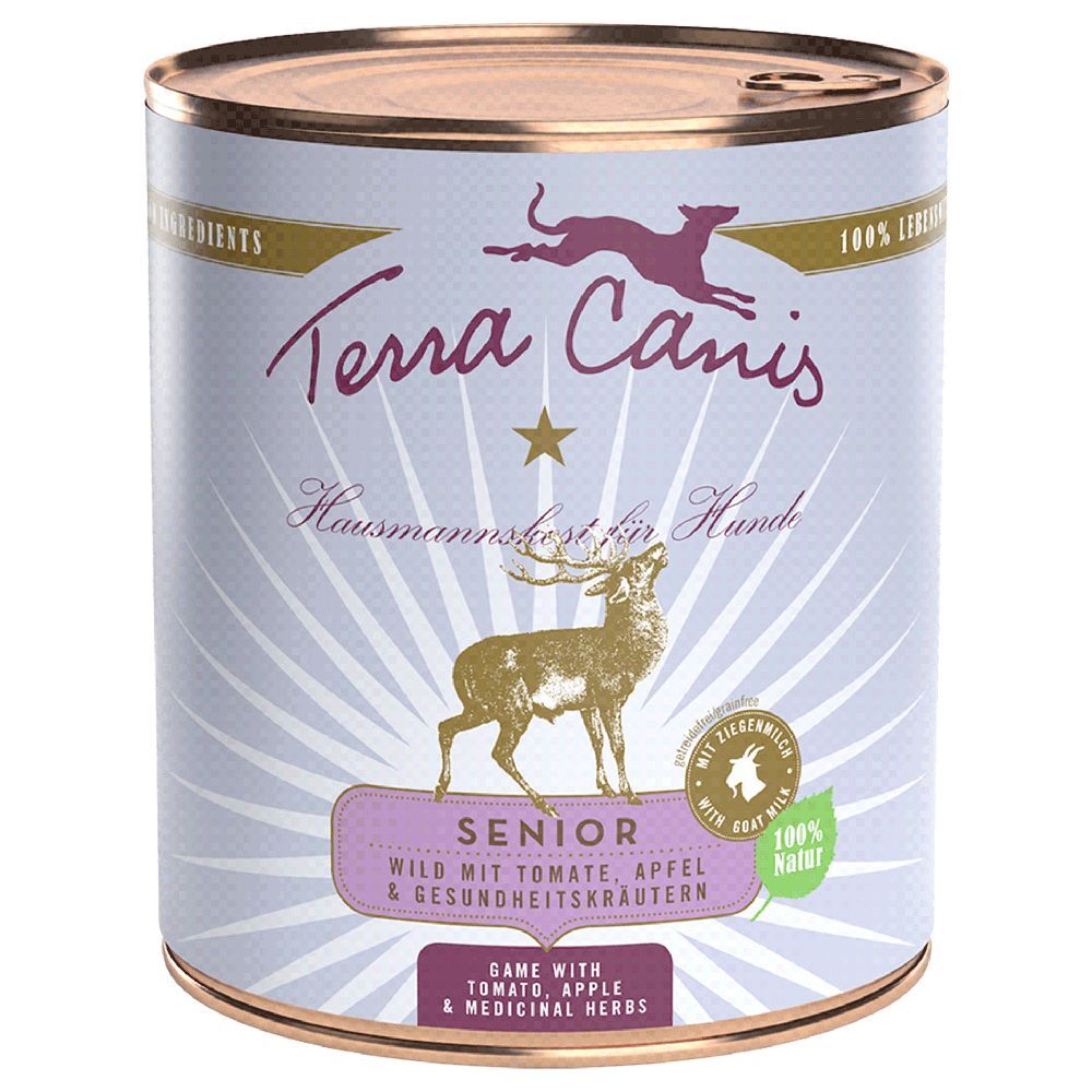 Terra Canis Senior sans céréales 6 x 800 g pour chien - gibier,...
