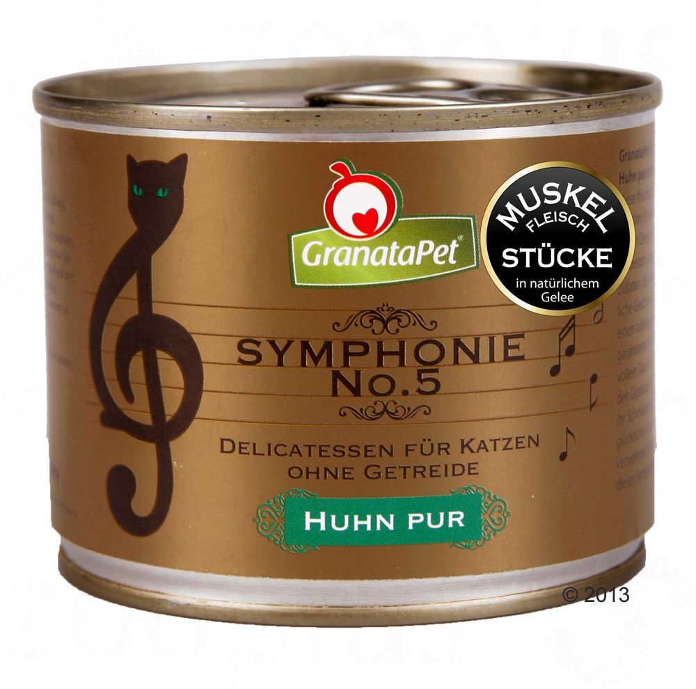 Granatapet 6x200g Symphonie - pur poulet Granatapet - Pâtée pour Chat