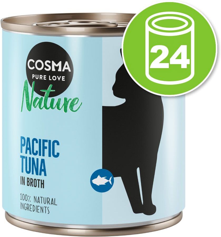 Cosma Lot Cosma Nature 24 x 280 g pour chat - blanc de poulet, thon