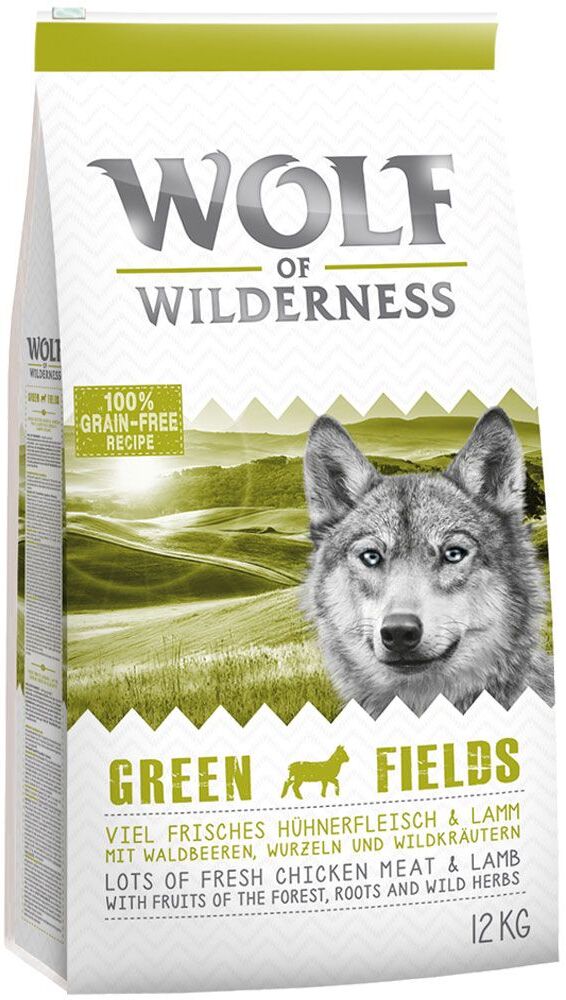 Wolf of Wilderness 2x12kg Senior "Green Fields", agneau Wolf of Wilderness