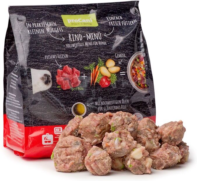 proCani Menu BARF Nuggets de bœuf pour chien - 5 x 480 g