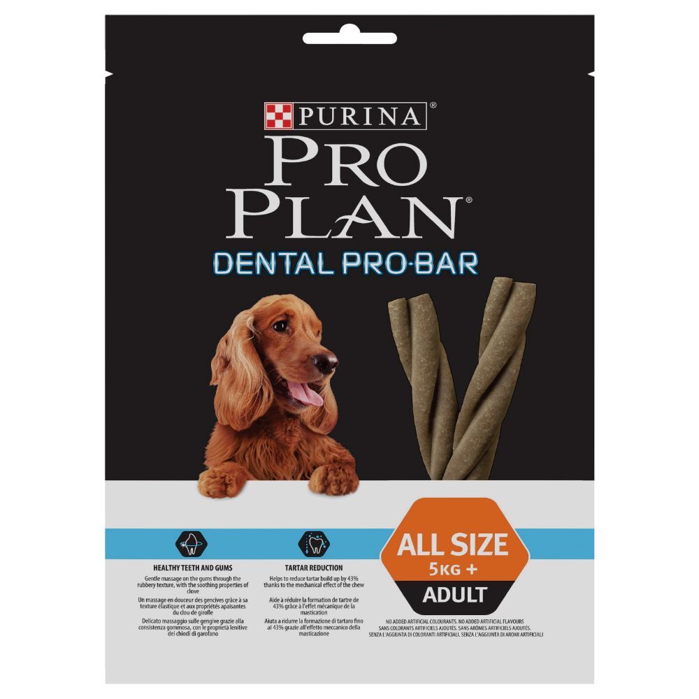PRO PLAN Dental Pro Bar pour chien - 5 x 150 g