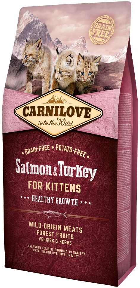 Carnilove 6kg Carnilove Healthy Growth, saumon & dinde - Croquettes pour chaton