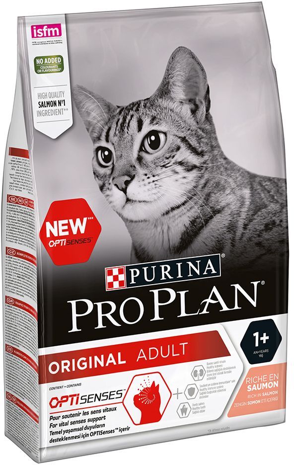 Pro Plan 10kg PRO PLAN Original Adult, saumon - Croquettes pour Chat