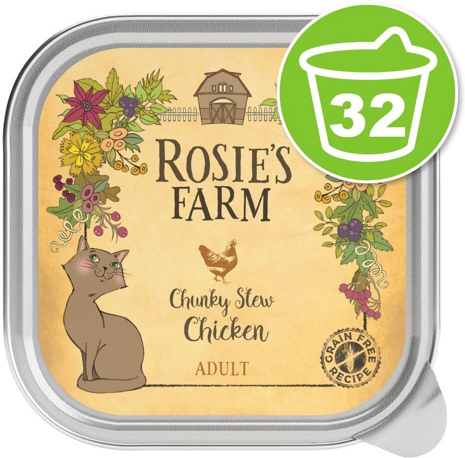 Rosie's Farm Lot Rosie's Farm Adult 32 x 100 g pour chat - lot mixte (4 saveurs)