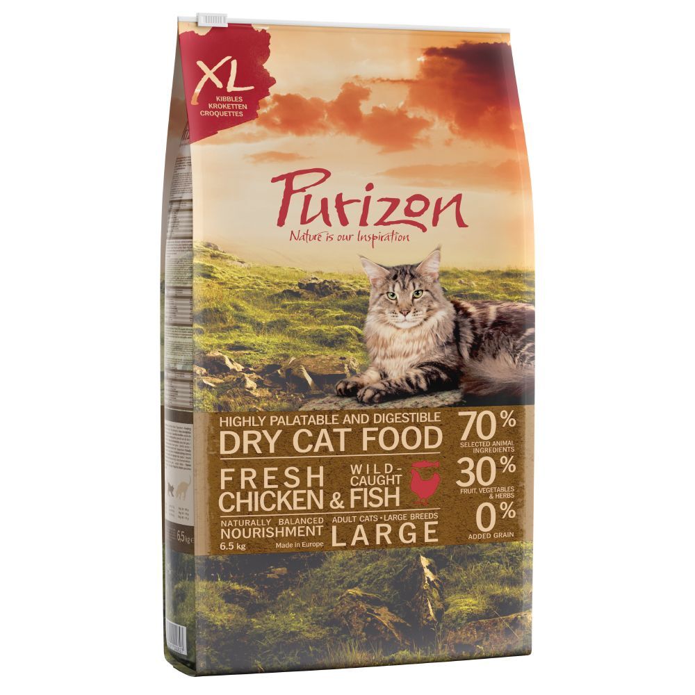 Purizon 400g Purizon Large Adult, Poulet & Poisson - Croquettes pour chat...