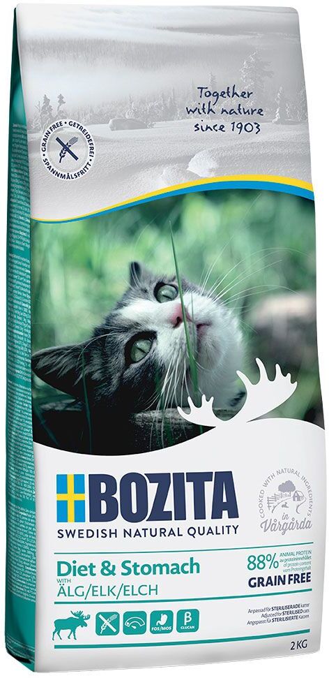 Bozita Diet & Stomach sans céréales élan pour chat - 2 kg