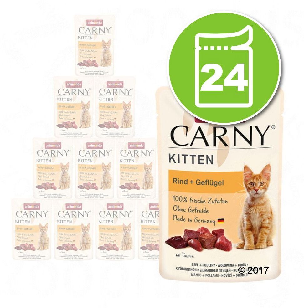 Animonda Carny Kitten 24 x 85 g pour chat - bœuf, veau, poulet