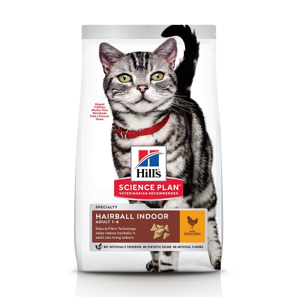 Hill's Science Plan Adult Hairball & Indoor poulet pour chat - 2 x 10 kg