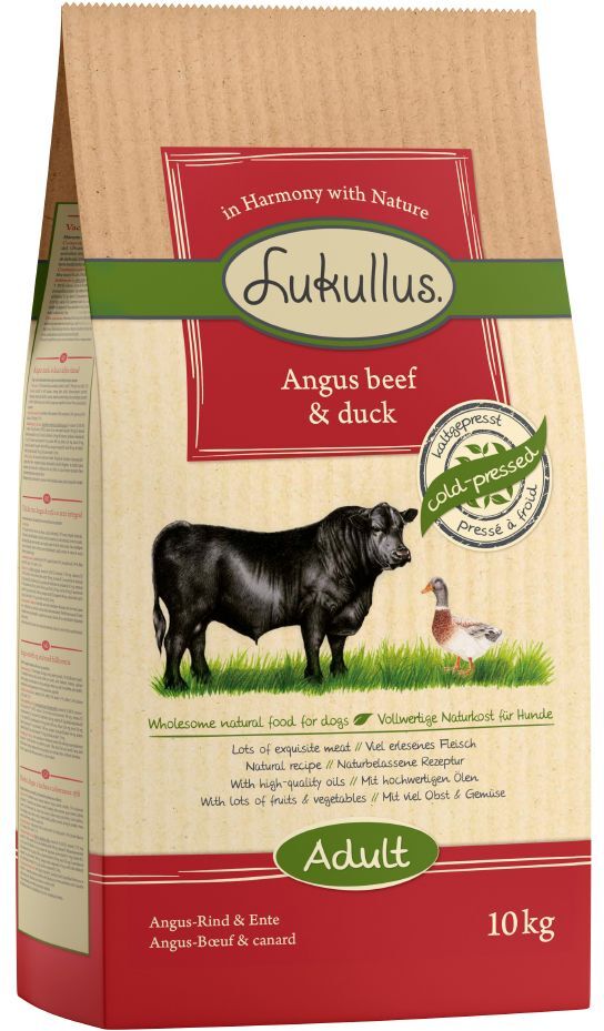 Lukullus 2x10kg Lukullus bœuf Angus, canard - Croquettes pour chien