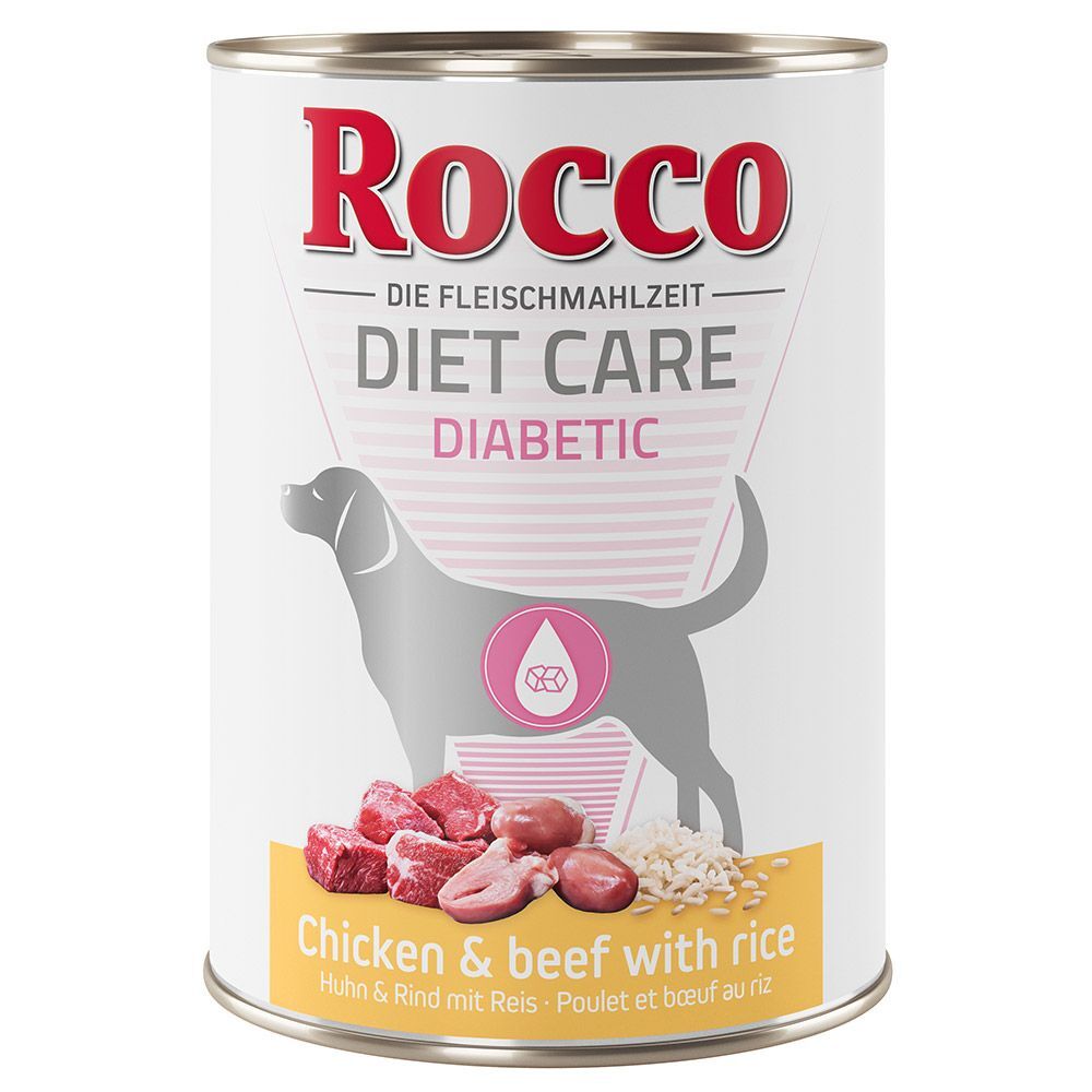 Rocco Diet Care Diabetic poulet, bœuf pour chien 12 x 400 g