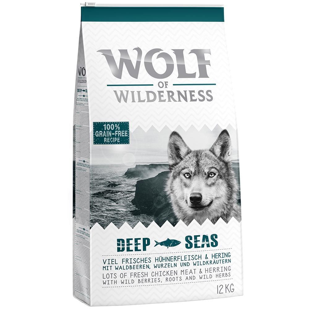 Wolf of Wilderness 2x12kg Adulte "Deep Seas", hareng Wolf of Wilderness - Croquettes...
