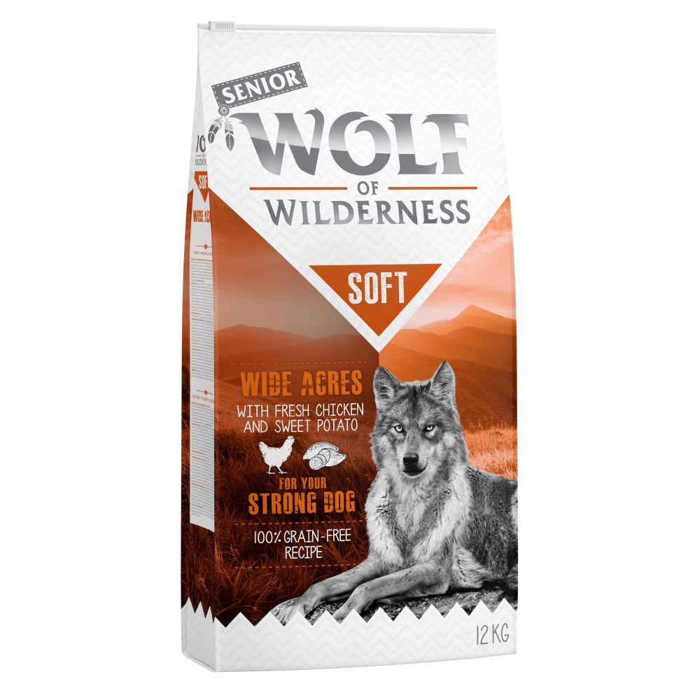 Wolf of Wilderness Senior Soft Wide Acres, poulet pour chien - 2 x 12 kg