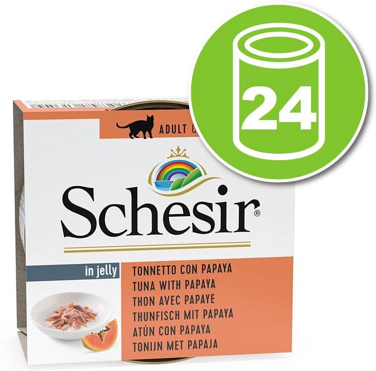 Schesir Lot Schesir, fruit 24 x 75 g pour chat - poulet, pommes