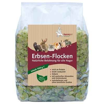 Hansepet 500g Flocons de petits pois Hansepet - Friandises et compléments pour...