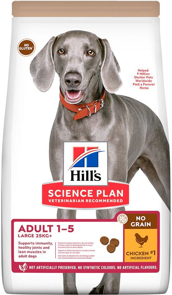 Hill's Science Plan Adult 1-5 No Grain Large poulet pour chien - 2 x...