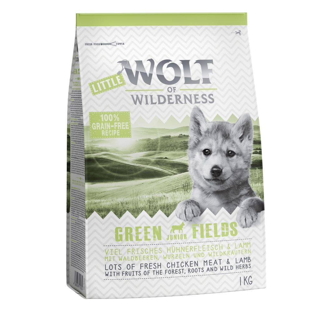Wolf of Wilderness 2x1kg mixte Junior lot 2 saveurs agneau, canard Wolf of Wilderness -...