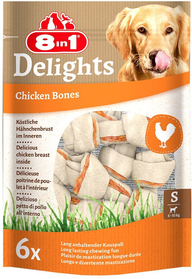 8in1 Os fourrés 8in1 Delights, poulet S - maxi lot % : taille S, 4 x 210 g...