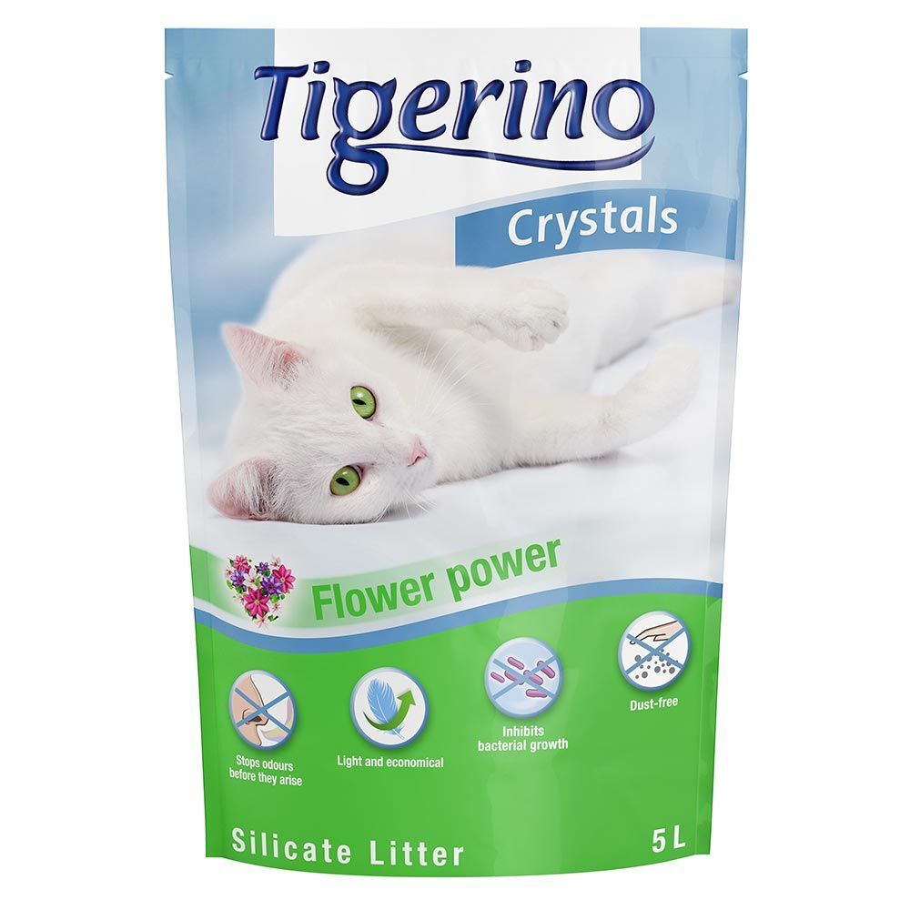 Tigerino 5 L Crystals Flower-Power Tigerino Litière pour chat