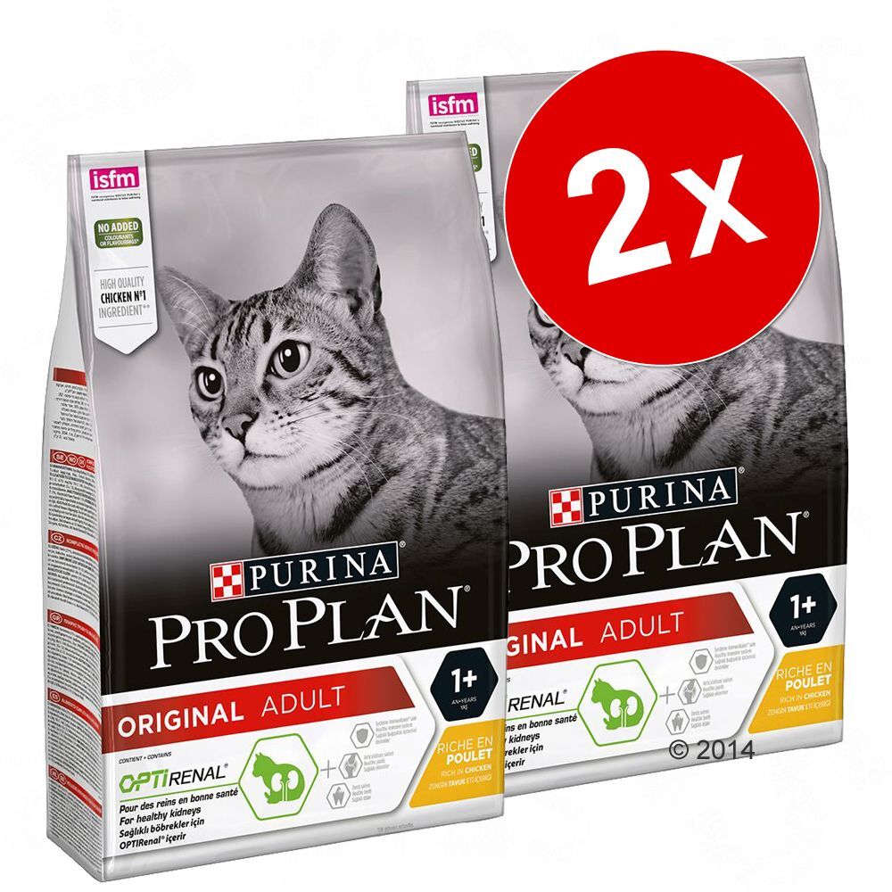 Pro Plan Lot PURINA PRO PLAN 2 x 3 kg pour chat - Original Senior 7+ riche en...