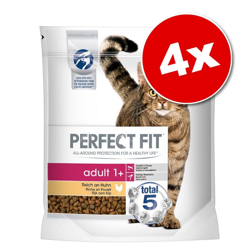 Perfect Fit Lot PERFECT FIT 4 x 1,4 kg pour chat - Senior 7+ Riche en poulet