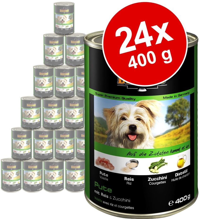 Belcando Lot Belcando Super Premium 24 x 400 g pour chien - bœuf, pommes de...