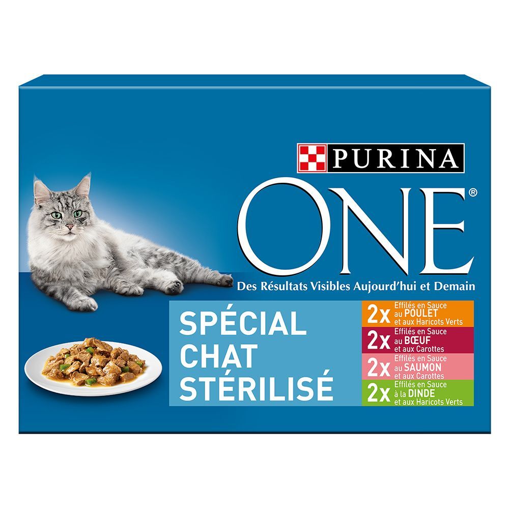 Purina One Lot mixte PURINA ONE Chat stérilisé 8 x 85 g - chat stérilisé -...