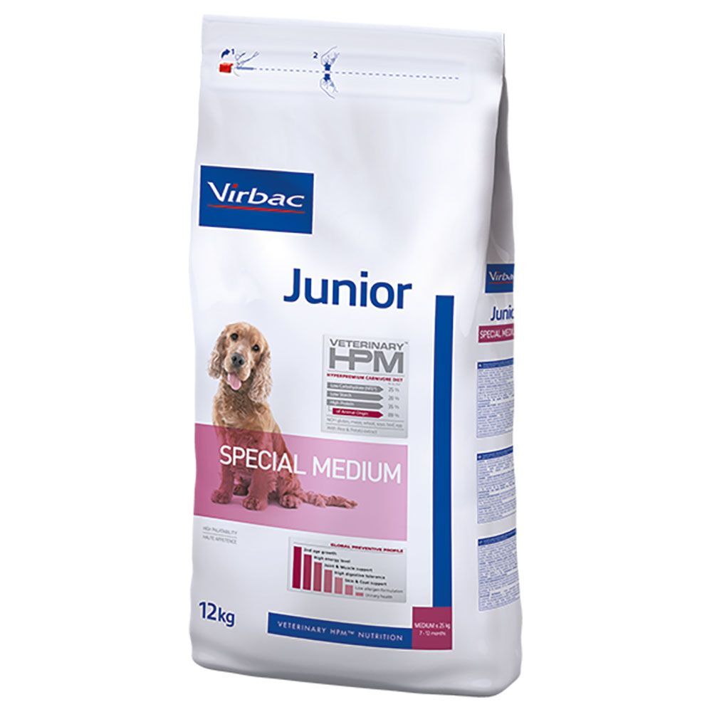 Virbac 12kg Junior Medium pour chiot Virbac Veterinary HPM Dog