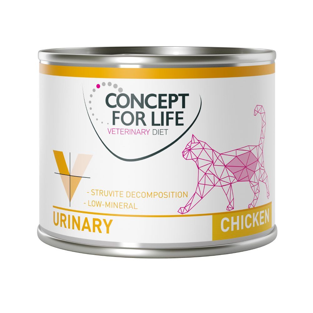 Concept for Life VET 12x200g Veterinary Diet Urinary, poulet Concept for Life VET - Pâtée...