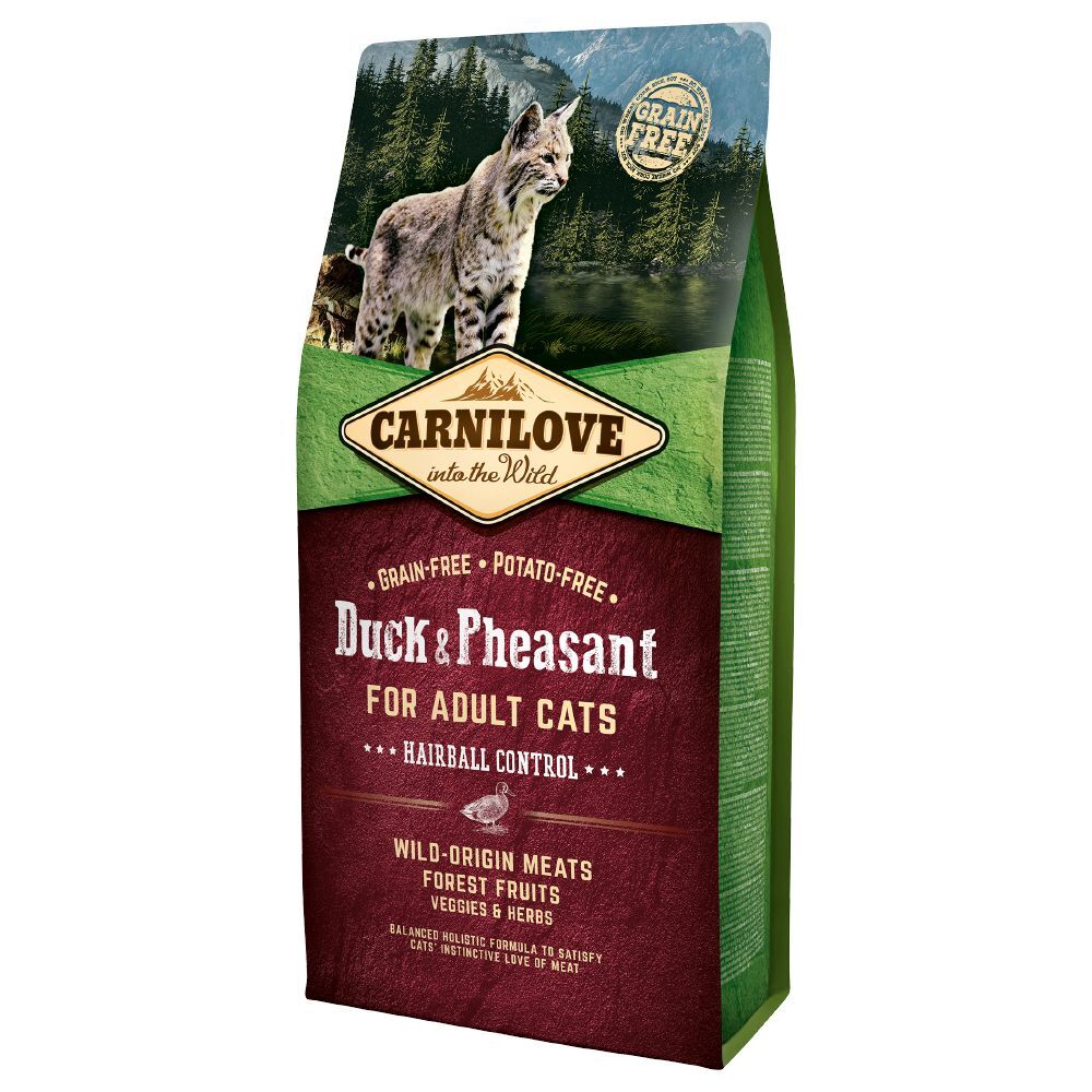 Carnilove Adult Hairball Control canard, faisan pour chat - 6 kg