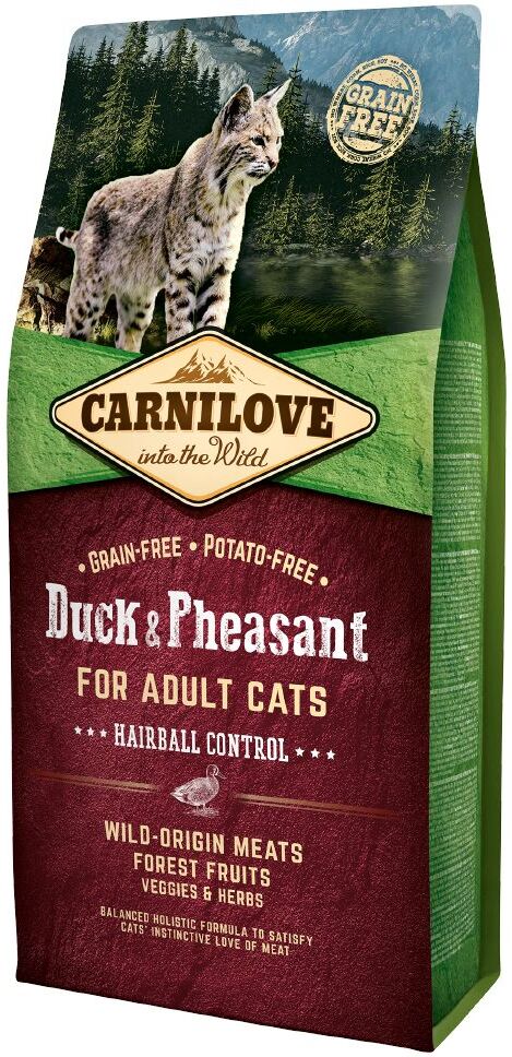 Carnilove Adult Hairball Control canard, faisan pour chat - 6 kg