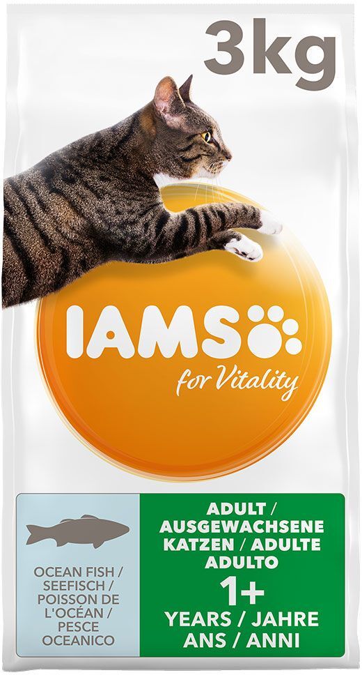 IAMS 3kg IAMS for Vitality Adult poisson de l'océan - Croquettes pour chat