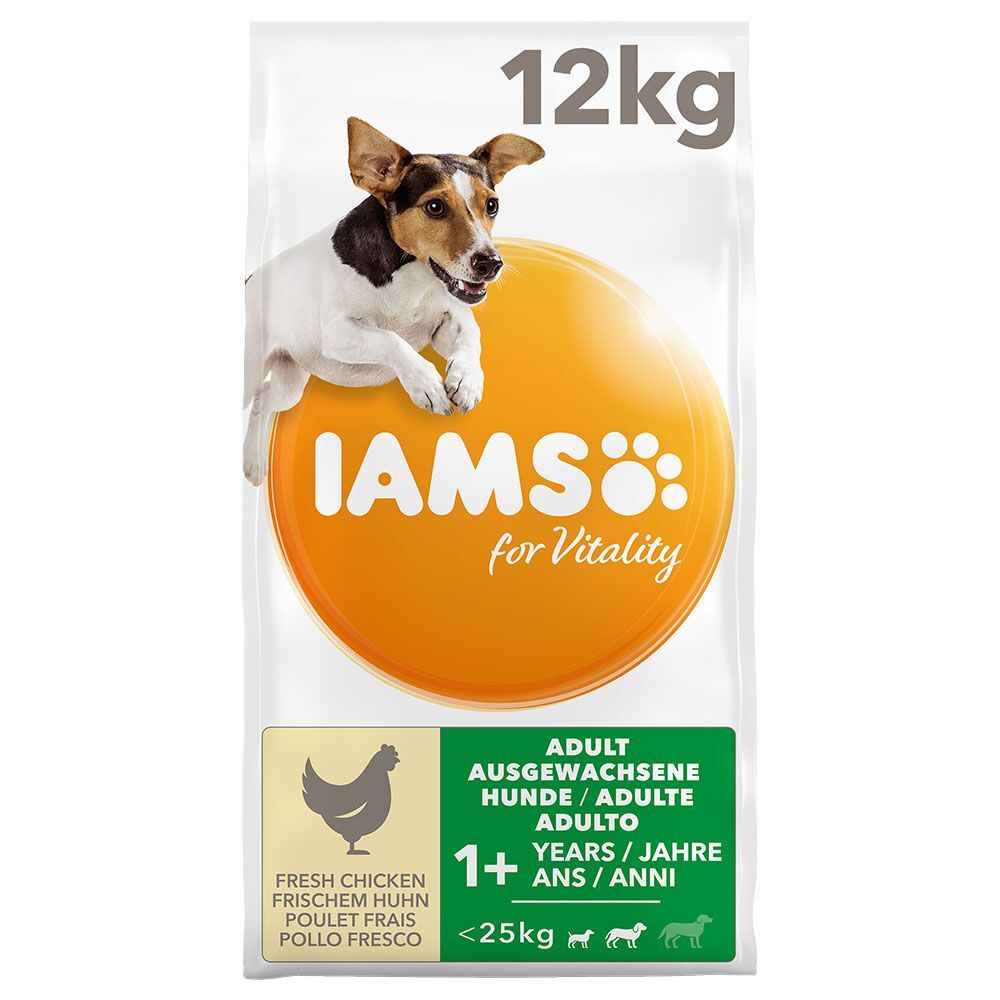 IAMS 12kg IAMS for Vitality Adult Small Medium, poulet - Croquettes Chien