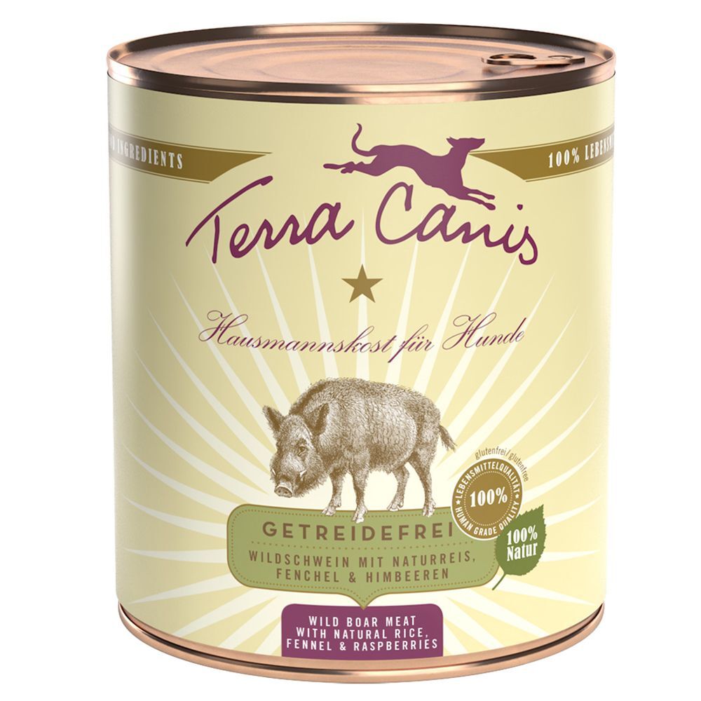 Terra Canis 6x800g Classic gibier, pâtes complètes, potiron, baies Terra Canis -...