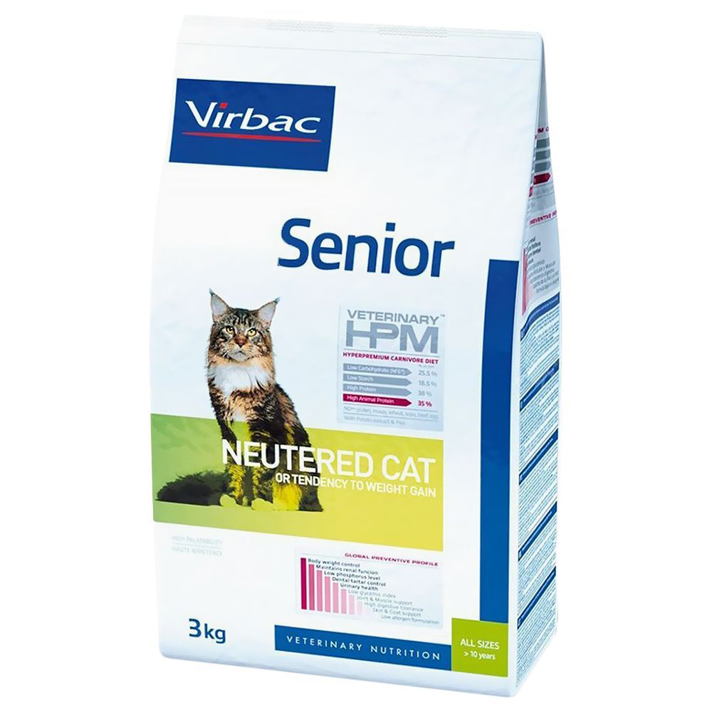Virbac 2x7kg Veterinary HPM Cat Senior Neutered Virbac - Croquettes pour Chat