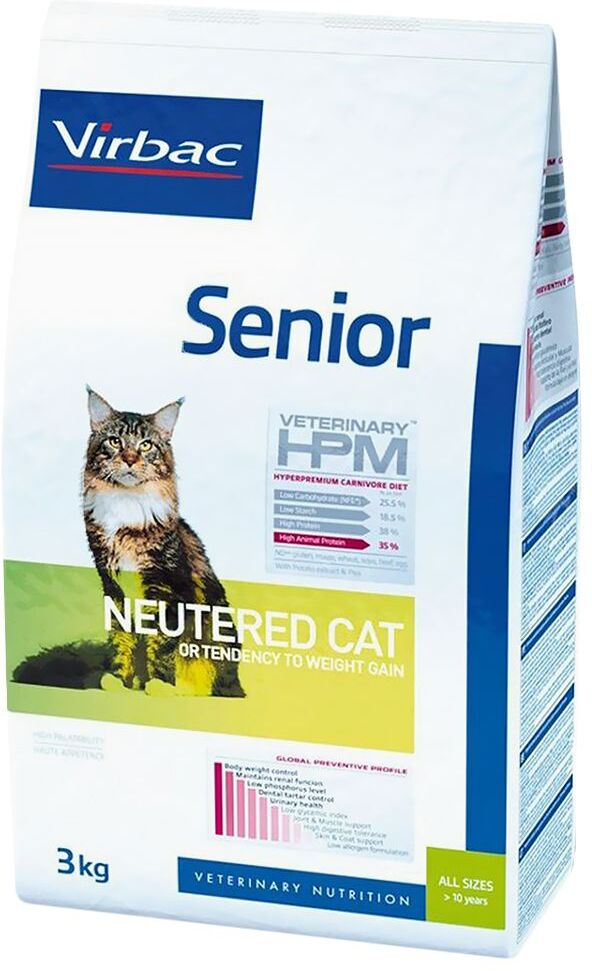 Virbac 7kg Veterinary HPM Cat Senior Neutered Virbac - Croquettes pour Chat