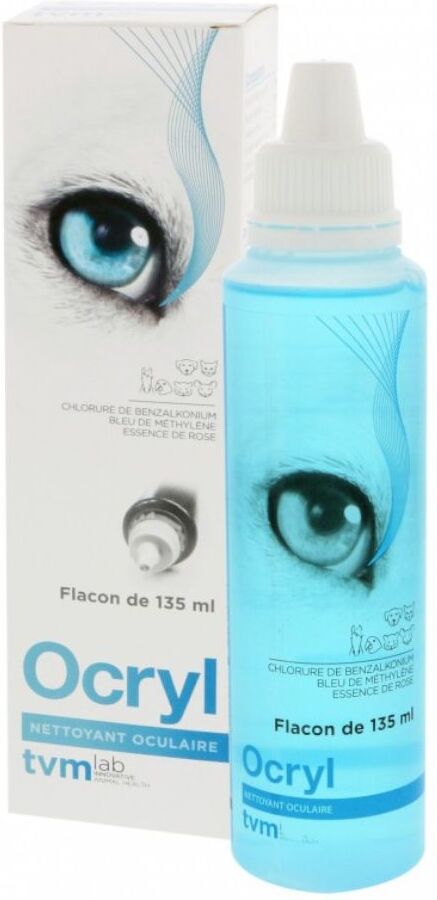 TVM Ocryl Nettoyant oculaire pour chien et chat - 2 x 135 mL