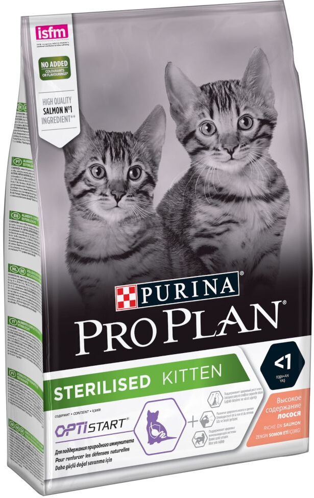 Pro Plan PURINA PRO PLAN Sterilised Kitten riche en saumon pour chaton - 2 x...